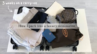 Travel with a carry-on only as a luxury minimalist | What I packed for a 3-week holiday