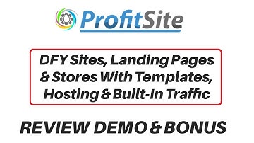 ProfitSite Review Demo Bonus - New Drag and Drop Website and Landing Page Creator