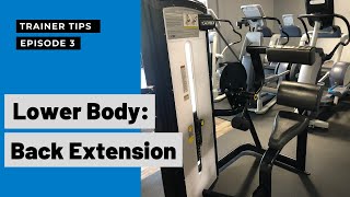 Trainer Tips: Back Extension