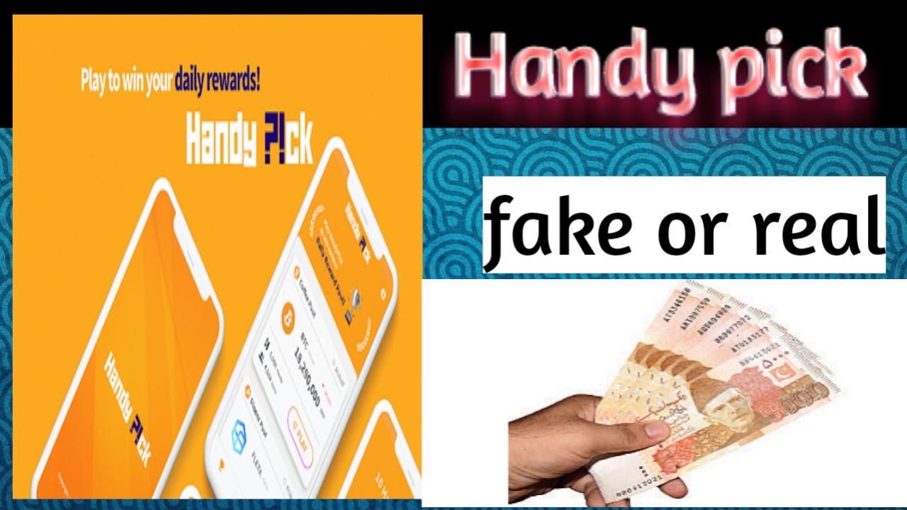Handy pick fake or real.make money online.online earning game,