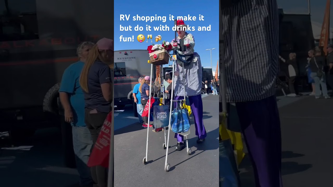 We needed this drink and massage to survive RV shopping as newbies! 😅