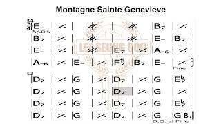 Video thumbnail of "Montagne Sainte Genevieve (Django's Waltz) Slow Backing  No Intro!"