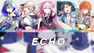 ECHO | Vivid BAD SQUAD × Megurine Luka【KAN\/ROM\/ENG】Lyrics Color Code | Project SEKAI