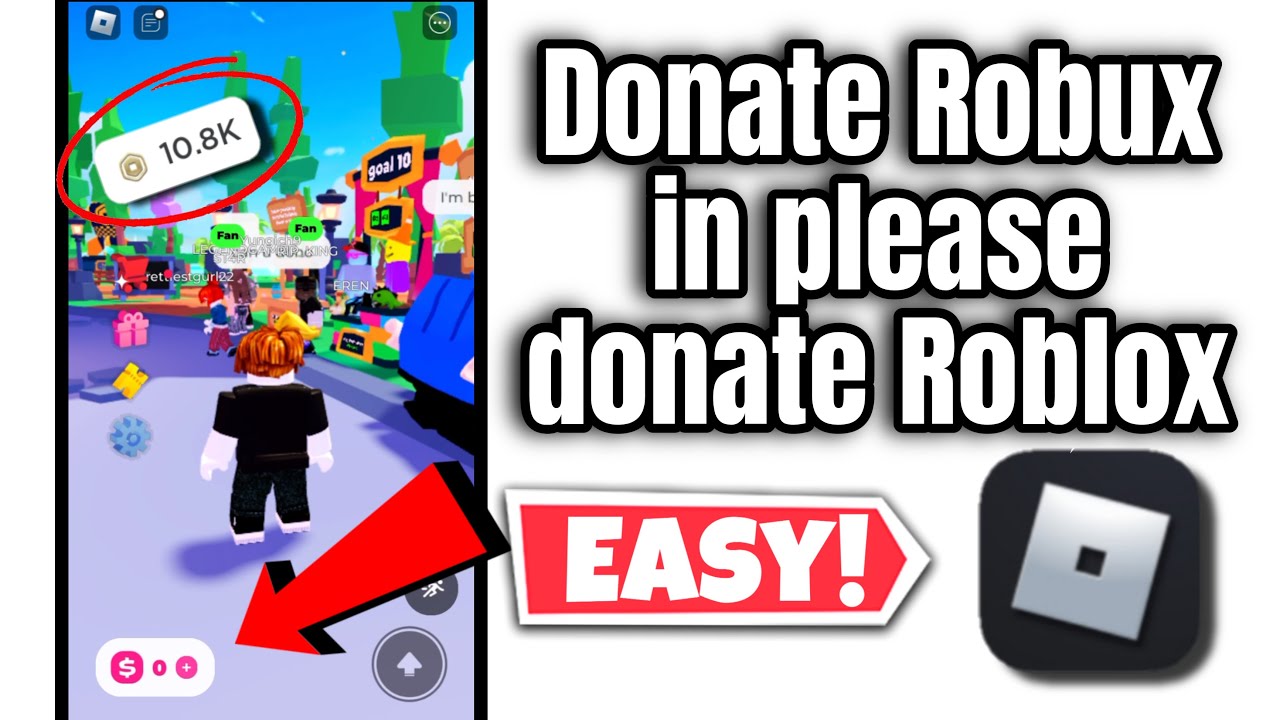 How to donate Robux in Please Donate Roblox - YouTube