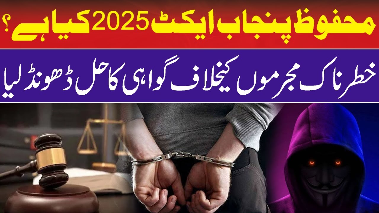 Punjab Govt New Safe Act 2025 | Solution to Witness Against Criminals | Courts and Jails | MPO Order
