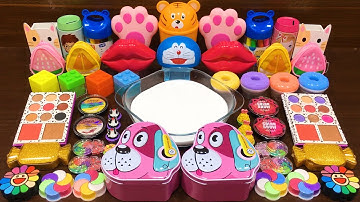 Mixing Random Things into GLOSSY Slime ! Satisfying Slime Video #158 - Nastya Slime