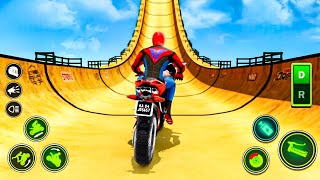 Real Ultimate Extreme Crazy Super Hero Bike Mega Ramp Racing Gameplay _ Android Bike Racing 3D Game! screenshot 3