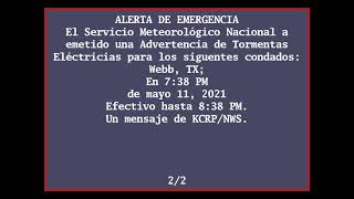 EAS Reenactment Mock: A hailstorm near Laredo - 05/11/2021