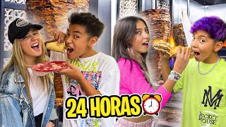 24 HORAS COMIENDO COMIDA CALLEJERA EN PAREJAS!!