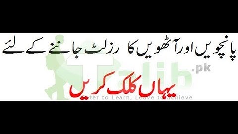 PEC 8th Class Result 2019 Announced