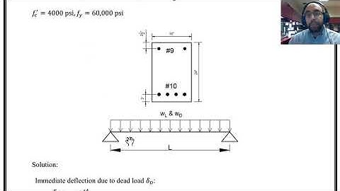 Serviceability and Deflection of Reinforced Concrete Beams - Double Reinforced Section