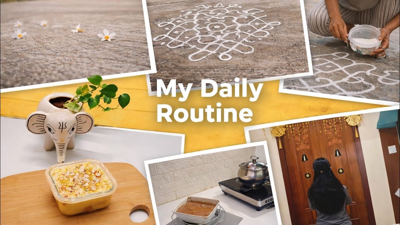My Peaceful Morning Routine in Coimbatore 🌿 | Kolam, Cooking & Simple Living