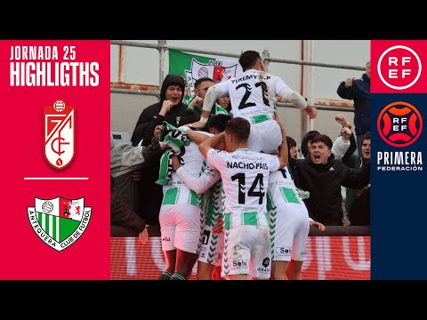 Resumen #PrimeraFederación | Club Recreativo Granada 1-2 Antequera CF | Jornada 25, Grupo 2