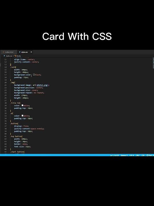 How To Make Card With Html And CSS #youtube #youtubeshorts #ytshorts # ...