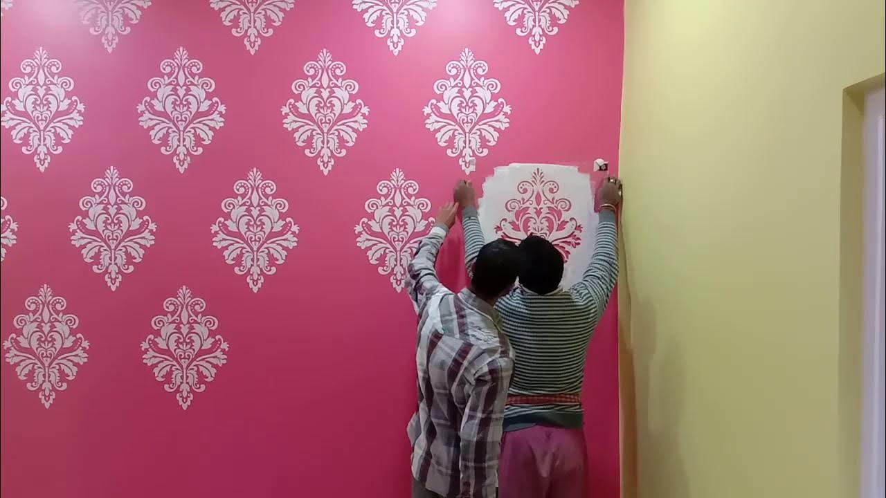 Cherry Blossom Wall painting Stencil design for Bedroom 