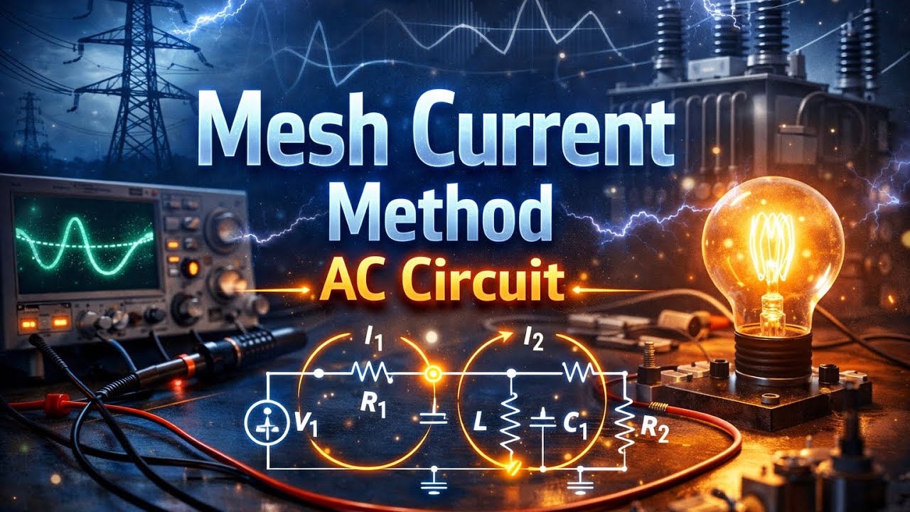 Lec(8)Mesh current Method and solving system of equations in 3 unknows ...