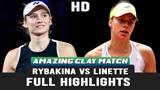Elena Rybakina vs Magda Linette Full Highlights - Epic Clay Match (HD)