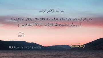 سورة فاطر آية 10