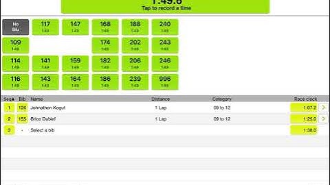 COFC webscorer how-to download start list, time the race, and finish and upload results