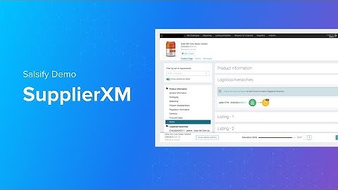 Salsify Demo: Supplier Experience Management (SXM) Platform