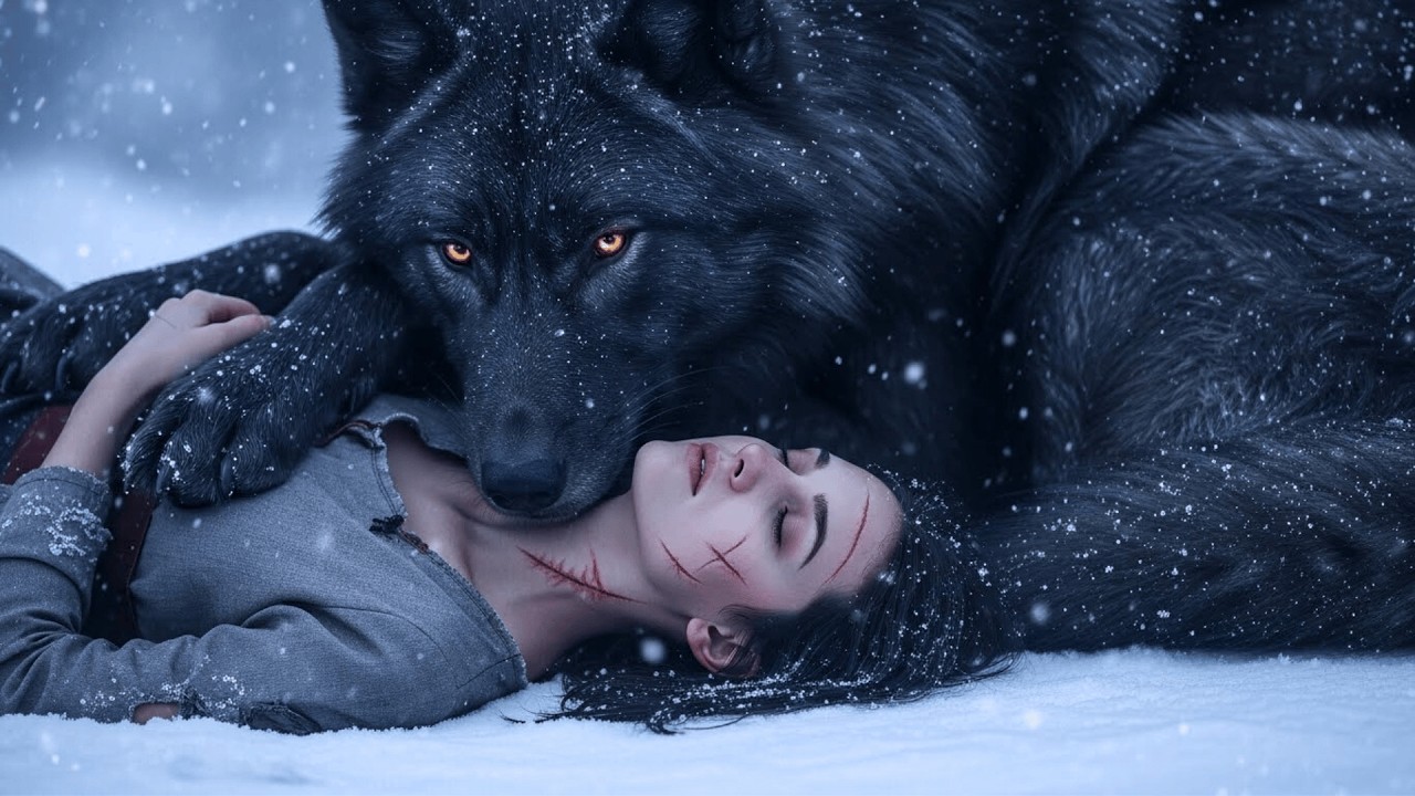 She Was Left to Die in the Snow After Rejection—A Legendary Black Wolf Appeared to Protect Her