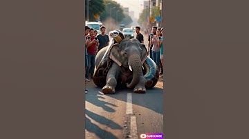 Giant python fighting with elephant on busy road, #flyingsnake #treepython #snakelogo #worldsnake