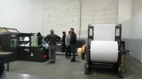 CHM-A4-2 Compact A4 cut size sheeting and packaging production line - Working demonstration