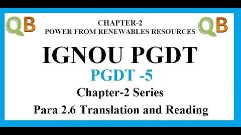 IGNOU PGDT-5 | Chapter-2 | Series of Chapter-2 | Para 2.6 |