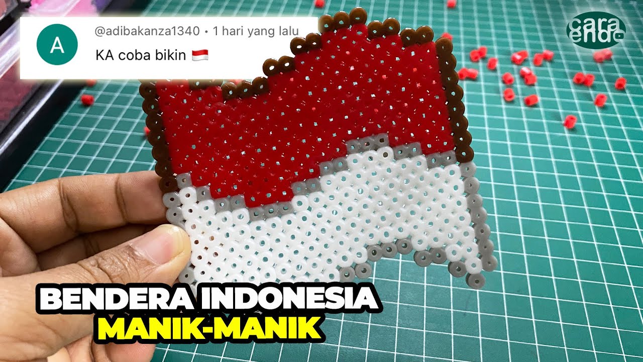 DIY Beads : Request Bendera Indonesia dari Manik-manik - YouTube