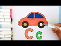 C is for Car – ABC Letter Coloring for Kids