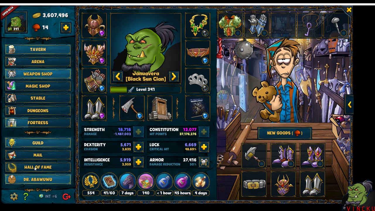 Shakes & Fidget (October 2018) : The BETA version of the game is finally here!