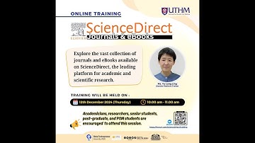 Online Training : ScienceDirect (Journals & eBooks)