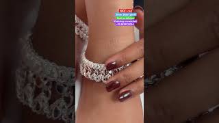 New Designer Silver Blue Purple Stone Jhalri Payal With70discount On Instant Order shorts silver