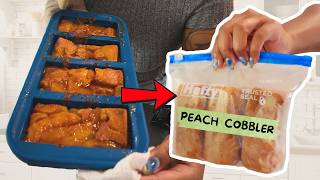 Freezing A Ton Of Peach Cobbler For Later | Easy Meal Prep Freezer Ideas
