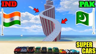 GTA 5 INDIAN CARS VS PAKISTAN VS SUPER CARS SNOW CLIMBING CHALLENGE - Gta 5 Gameplay