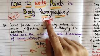 IELTS Writing task2 | How to write body paragraphs with points | how to score 8+ in IELTS essay