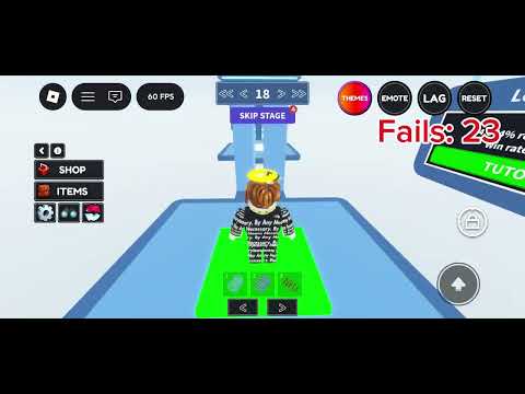 Meta’s Glitch Obby levels 1-25 with fail counter