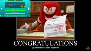 Knuckles Approves/Denies Every Geometry Dash Level (Original, Meltdown, SubZero, World) screenshot 2