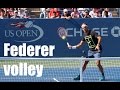 Federer - Volley - Front View - Court Level