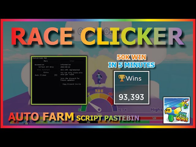 ag5) Race Clicker Script (Auto Farm Win & More) Download 2023 2023 - New  Undetected Version (ej6h) - Collection