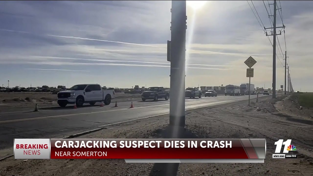 UPDATE Carjacking suspect dead after crash near Somerton YouTube