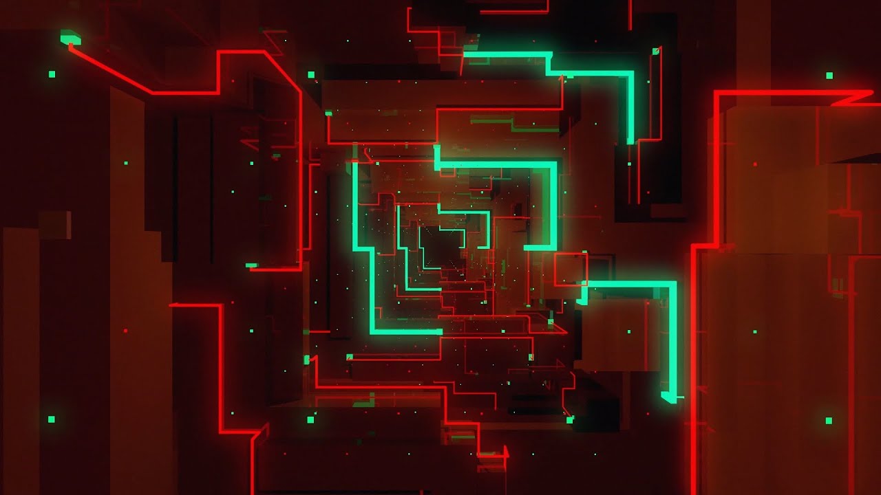 Neon Square Vj Loop Tunnel | No Copyright Motion Background Video | No ...