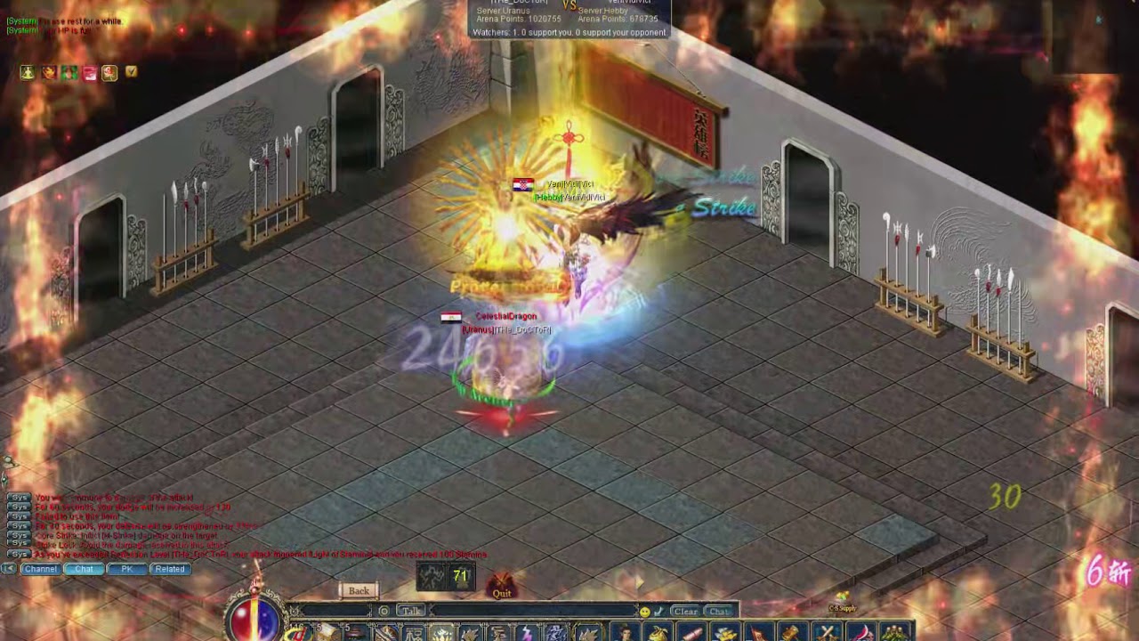 Conquer Online - 100k Rune Rank! + PURE Fire Arena Matches