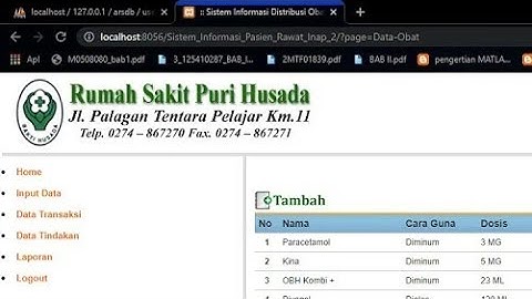 Source Code Contoh Aplikasi Pasien Rawat inap