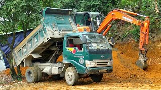 Máy Xúc Doosan Đào Múc Đất, Xe Ô Tô Tải Ben Cửu Long Làm Việc | Excavator Dump Truck | TienTube TV