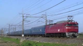 東北本線　黒磯訓練　試9502レ　ＥＦ81-133+24系　ワシクリにて