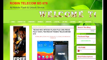 TECNO WX3 MT6580 FLASH FILE CM2 READ FILE 1000% TESTED
