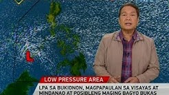 LPA sa Bukidnon, magpapaulan sa Visayas at Mindanao at posibleng maging bagyo bukas