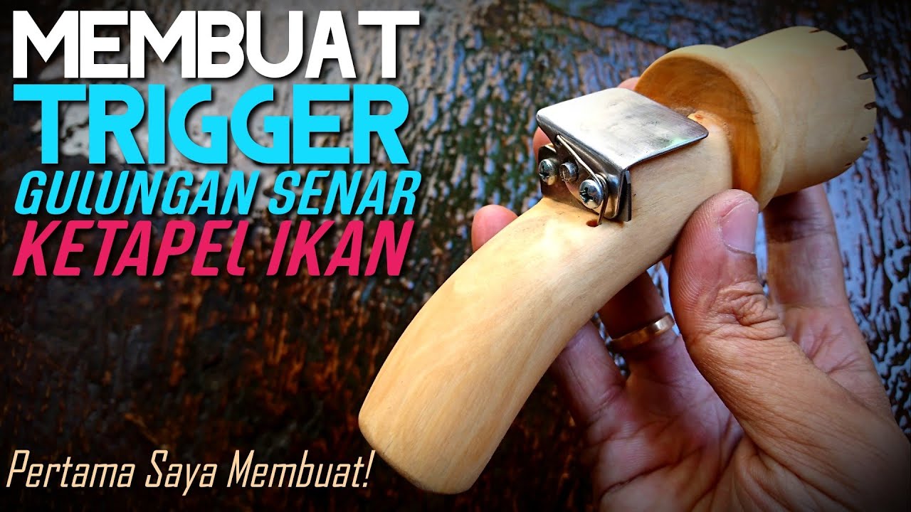 Membuat Trigger Gulungan Senar Ketapel Ikan (Making Fish Slingshot String Reel Trigger)