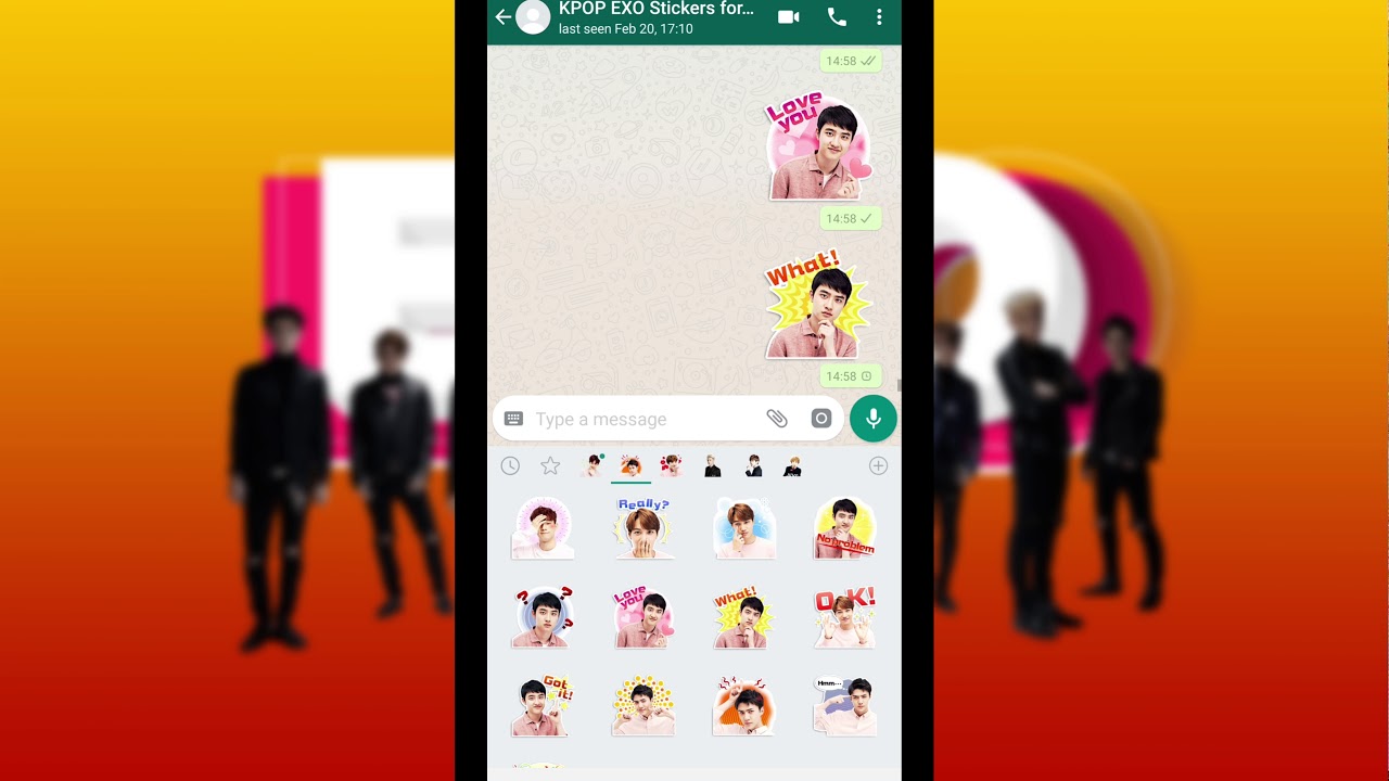 Kpop Exo Stickers For Whatsapp Packs 4